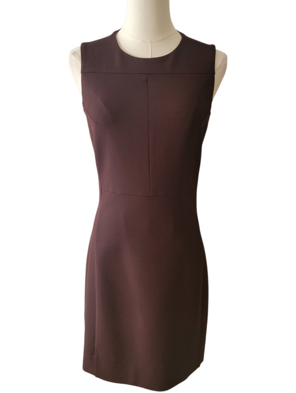 Diane Von Furstenberg Deep Maroon Sleeveless Sheath Dress Size‎ 6